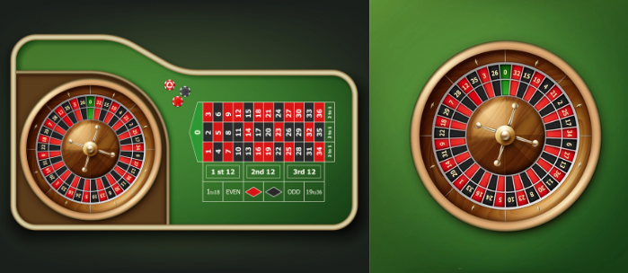 Roulette table